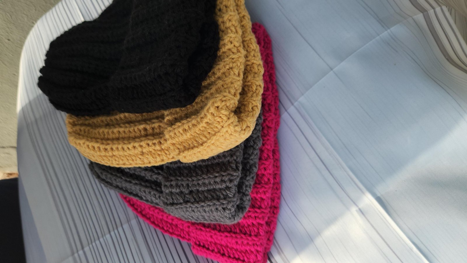 Colorful Crochet Ribbed Winter Unisex Beanie Hat for Adults, Custom Handmade and Cozy Gifts