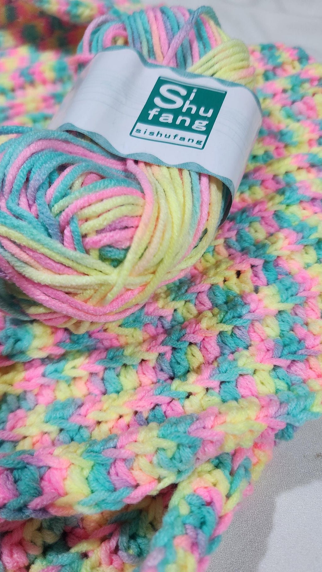 Handmade Donut Hair Scrunchies: Variegated Rainbow Ombre Crochet Wristbands; Comfy Gifts for Mother's Day