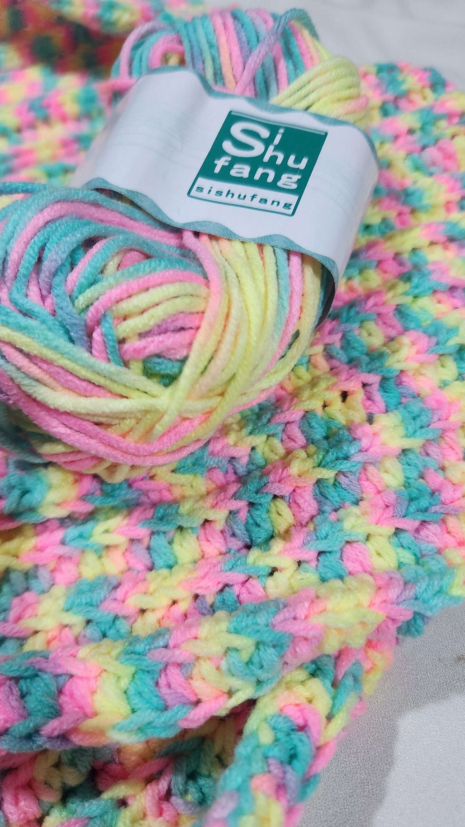 Handmade Donut Hair Scrunchies: Variegated Rainbow Ombre Crochet Wristbands; Comfy Gifts for Mother's Day