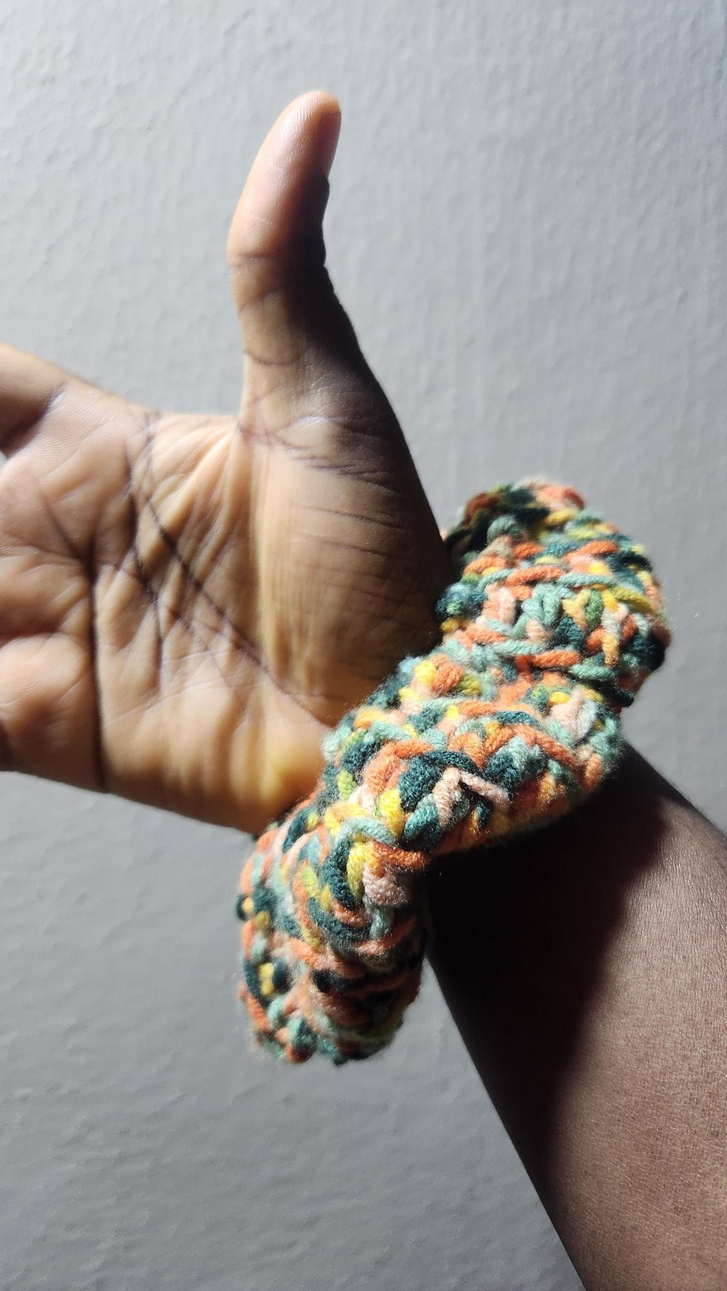 Handmade Donut Hair Scrunchies: Variegated Rainbow Ombre Crochet Wristbands; Comfy Gifts for Mother's Day