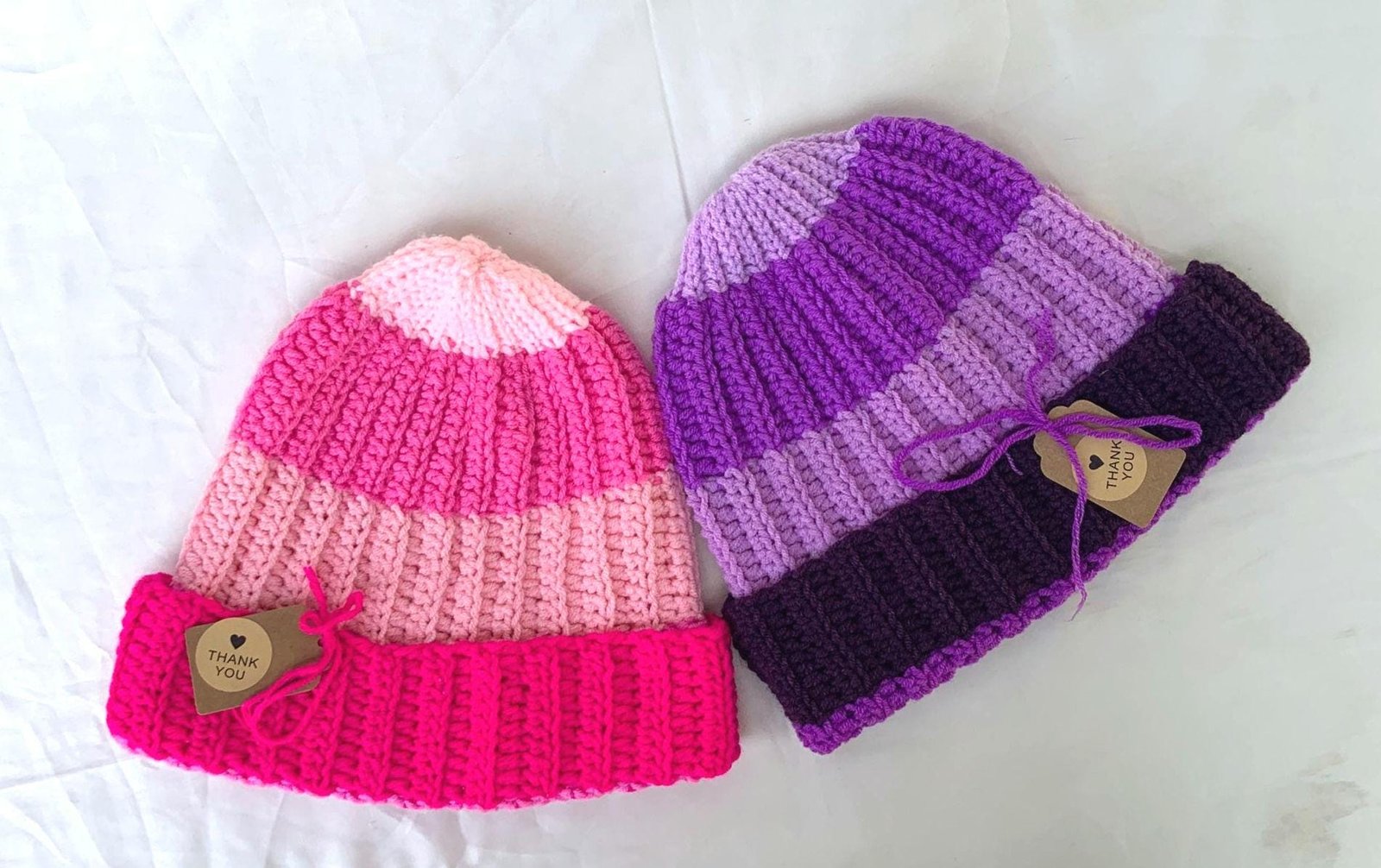 Handmade Gradient Crochet Beanie: Rainbow Ombre Unisex Winter Hat; Colorful & Cozy Gifts