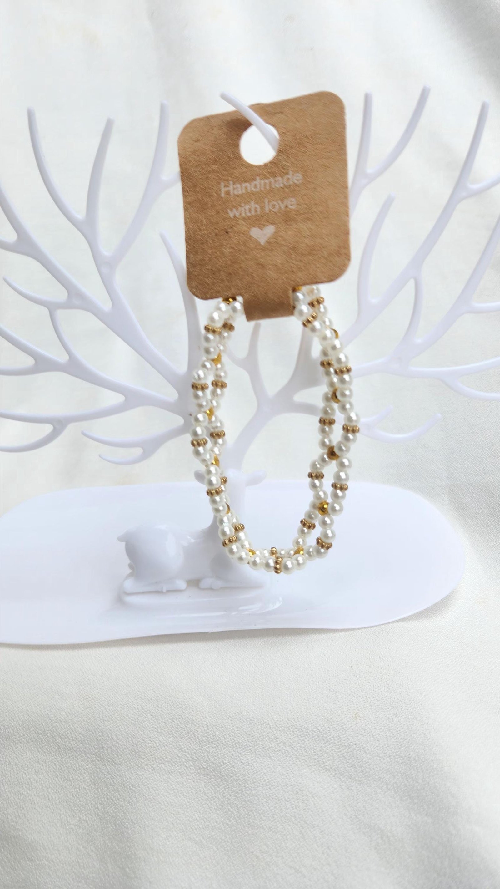 Faux Pearl Mixed Variety Beaded Bracelets; Elastic Wrist and Anklet Jewelry; Unique & Thoughtful Gifts