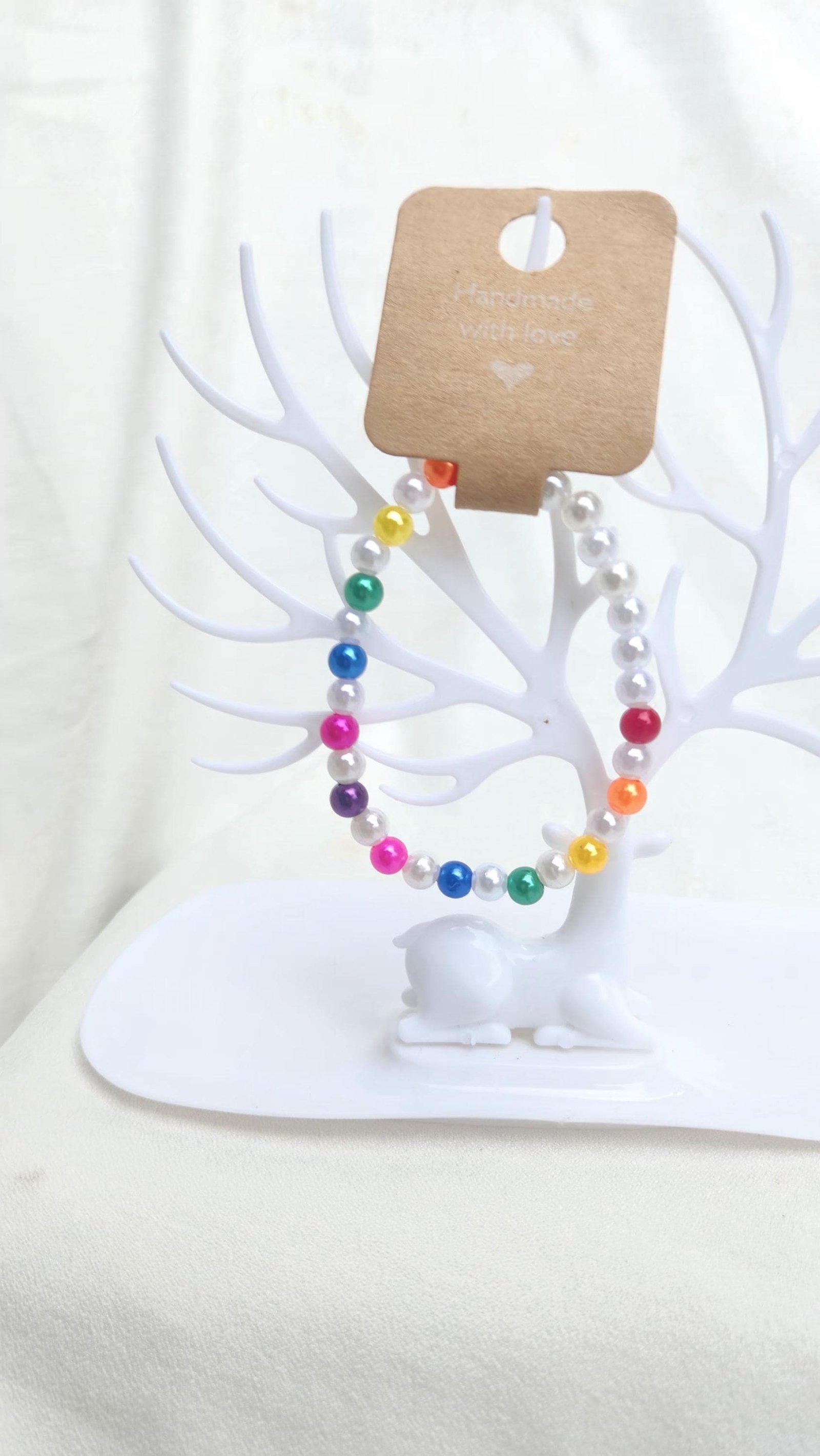 Faux Pearl Mixed Variety Beaded Bracelets; Elastic Wrist and Anklet Jewelry; Unique & Thoughtful Gifts