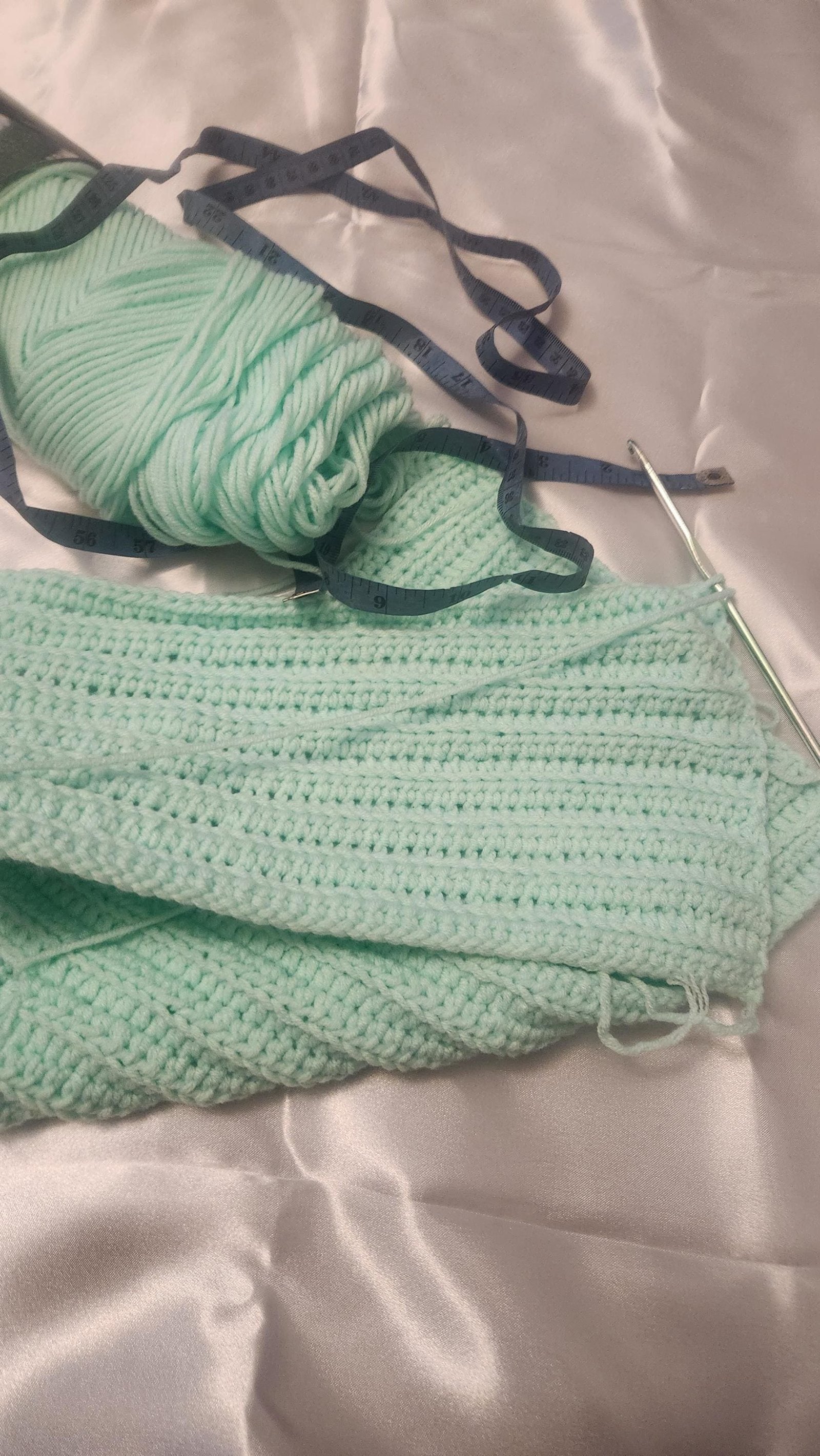 Children's Turtleneck Sweater; Handmade Crochet Mint Green Winter Sweater for Toddlers & Preschoolers