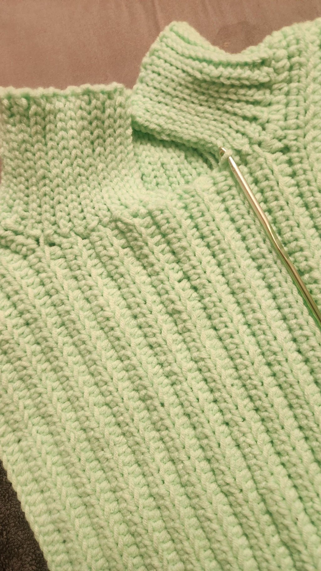 Children's Turtleneck Sweater; Handmade Crochet Mint Green Winter Sweater for Toddlers & Preschoolers