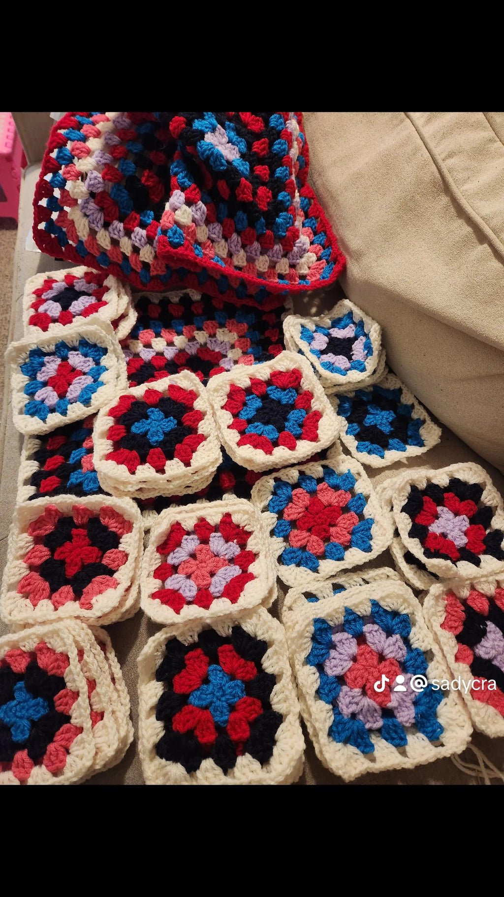 Handmade Long Cardigan: JUQ Granny Square Rainbow Crochet Kimono; Comfy Jacket Gifts