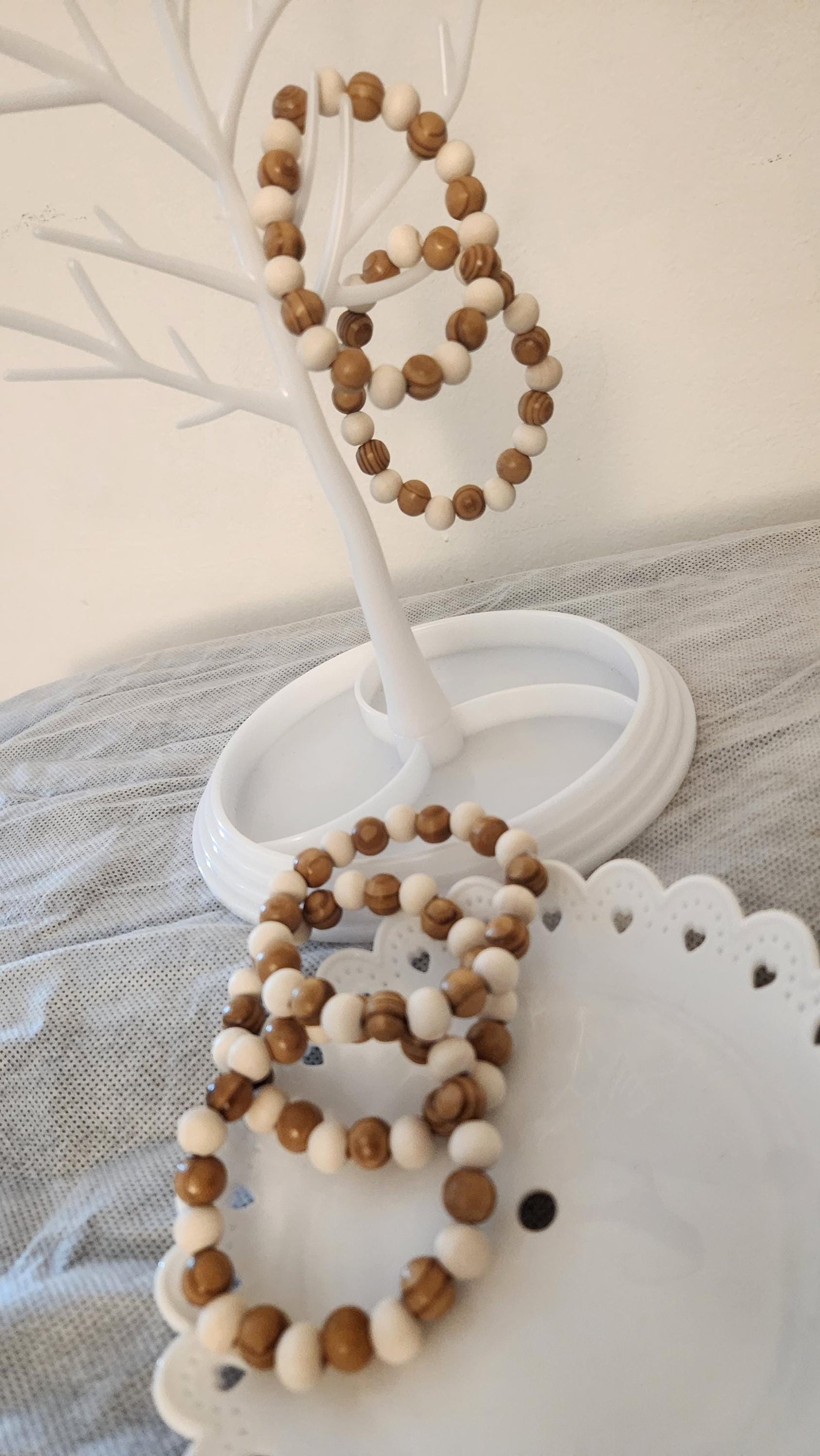 African Wooden Bead Bracelet: Unisex Elastic Wrist and Anklet Motherland Jewelry Ornaments