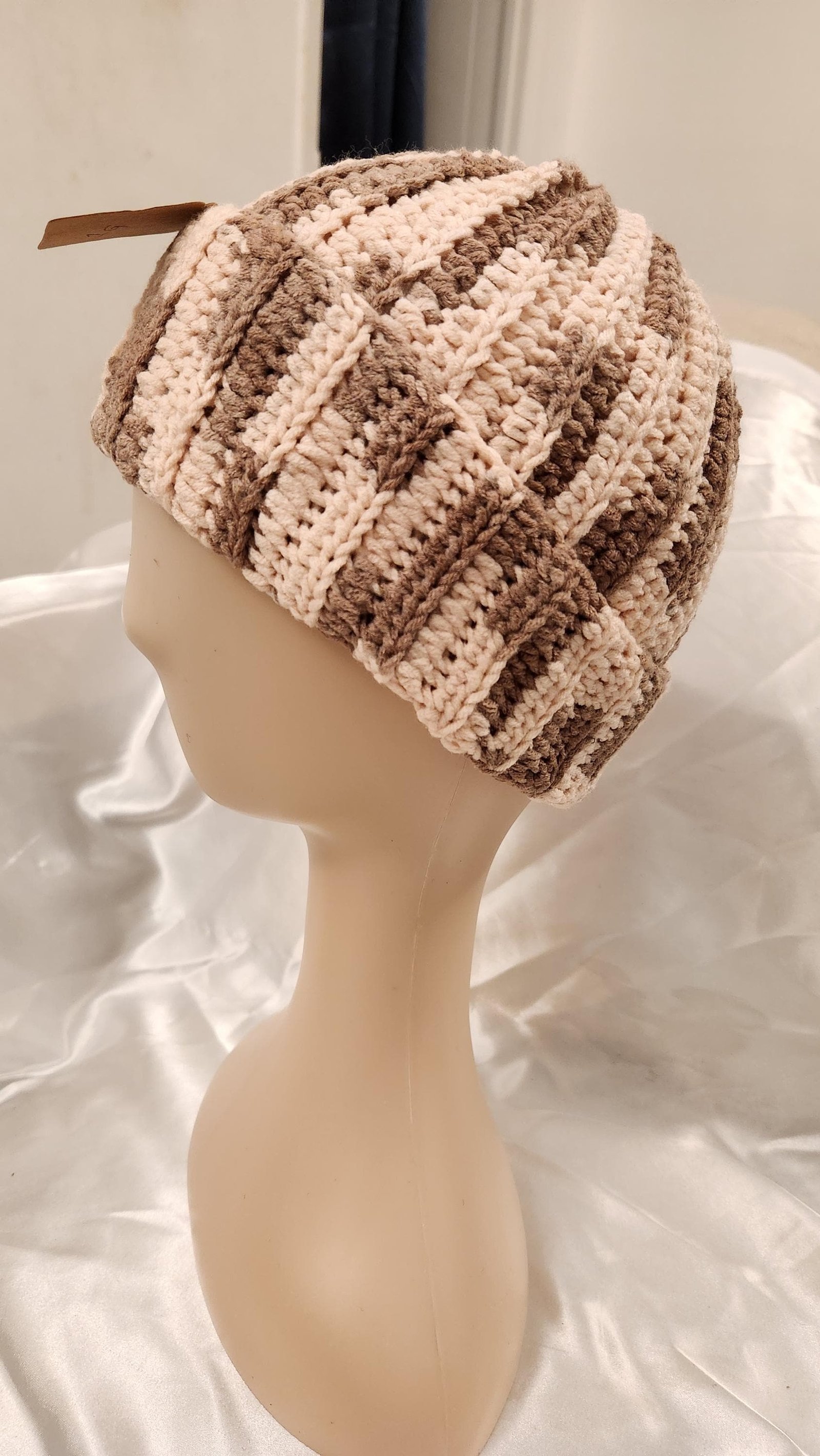 Handmade Multicolor Crochet Beanie: Rainbow Winter Hat