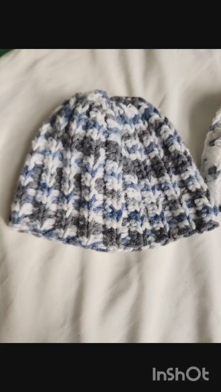 Handmade Gradient Crochet Baby Beanie: Cute and Colorful Newborn Gift (Up to 12 Months)