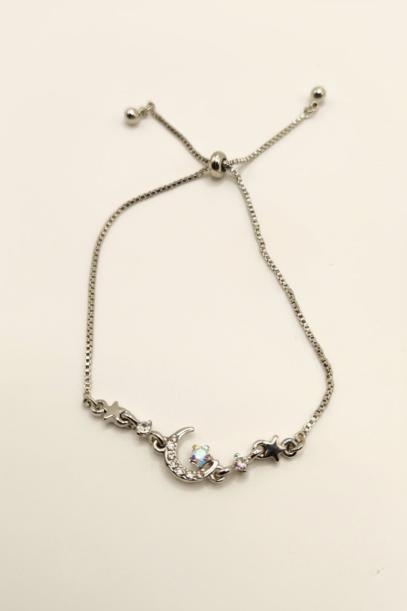 Moon-Star Chain Jewelry Bracelet for Women; Adjustable fit; Special Gifts for Family and Friends