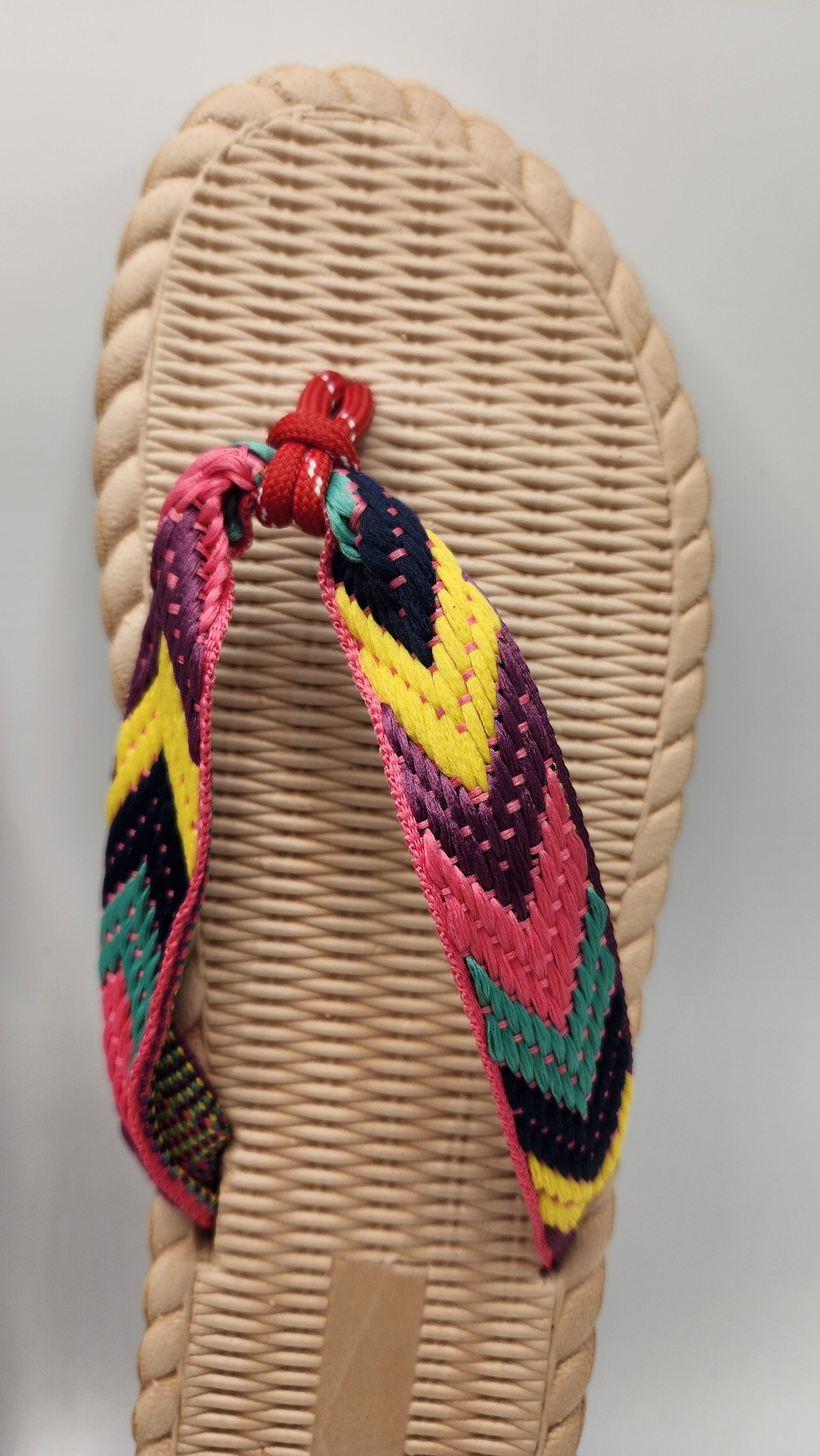 Woven Rainbow Flip-flop Beach Slippers for Women (EU Size 40/US size 9.5)